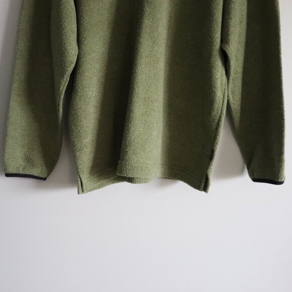 WAC Mens Green‎ Sz M Fleece 1/4 Zip Pullover Comfy Outdoor Winter Sweater - Picture 10 of 11